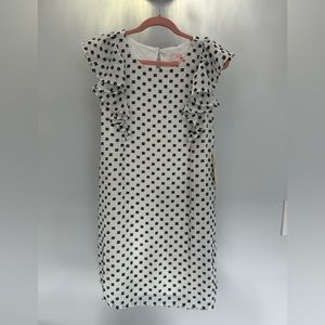 Girls Black and White Chiffon Dress size 6X